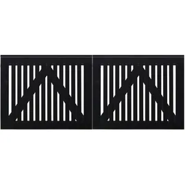 Plus Doppeltor Sendai 200 x 80 cm RAL 9005 Schwarz