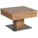 58 aufm Kessel COUCHTISCH Celene 67x67x43 höhenverstellbar;diagonal verschiebbar Wildeiche | Gr.: onesize