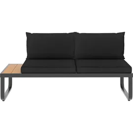 vidaXL Garten-Ecksofa-Set 4-tlg. schwarz