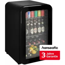 Hanseatic HBC115ERBH Getränkekühlschrank (115 l, 835 mm hoch, Schwarz)