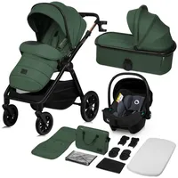 Lionelo - Kombinierter 3-in-1-Kinderwagen LAYLA Green Forest - Grün