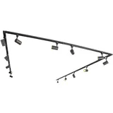 QAZQA - Modern Modernes 1-Phasen-Schienensystem Komplettset I Spotlight I Deckenspot I Deckenstrahler I Strahler mit 14 Spot I Spotlight I Deckenspot I Deckenstrahler I Strahler I Lampe I Leuchtes sch
