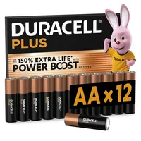 Duracell Plus AA-Batterien (12er-Pack) – Alkaline-Batterien 1,5 V