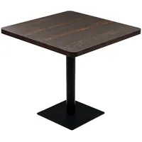 deluke Bistrotisch 80 x 80 x 75 cm Dunkle Esche