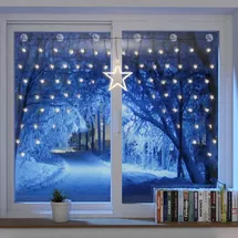 Mojawo Lichtervorhang LED 5 m warmweiß