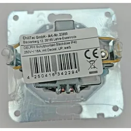 ChiliTec Schuko-Steckdose Delphi Weiß