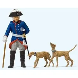 PREISER 54190 1:25 Friedrich II. von Preußen mit 2 Hunden