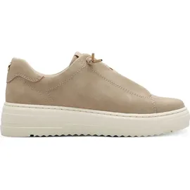 Marco Tozzi Damen Sneaker flach mit Schnürsenkeln Elegant, Beige (Dune), 38 EU
