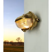 Licht-Erlebnisse Maritime Außen Messing Glas rostfreie Wandleuchte Haus