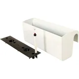 Vivanno Balkonkasten mit Halterung & Bewässerungssystem Classico 50 cm weiß