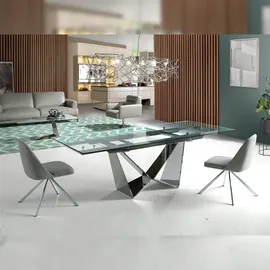 ac angel cerda Angel Cerdá Ausziehbarer Esstisch aus Glas 1027C