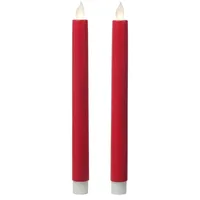 MARELIDA LED Stabkerzen 24 cm rot 2 St.