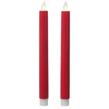 MARELIDA LED Stabkerzen 24 cm rot 2 St.