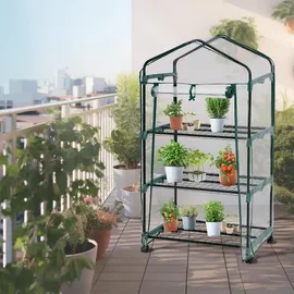 Tectake Foliengewächshaus 0,69 x 0,49 x 1,33 m