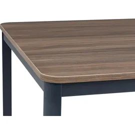 mades Schreibtisch Nova, 80x80x75 cm, Nussbaum, Nachbildung/anthrazit - Grau