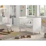 Vipack BILLY Babybett LF 60 x 120 cm, m. verst. Lattenrost - versch. Ausführungen - Weiß