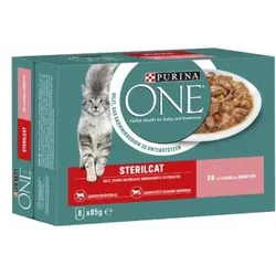 Purina ONE  STERILCAT Nassfutter Katze Adult zarte Stückchen in Sauce 8x85 g