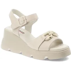 Beige Sandalen Artiker Keilschuhe, 37