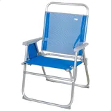 AKTIVE 62604 62604-Strandstuhl fest blau 57 x 51 x 89 cm Beach, Estándar