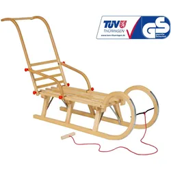 Holzschlitten AD323 110cm Schlitten. AD310 Holzschlittenlehne und AD300 Schnur naturholzfarben No Size