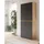 inn.furn Assino Mehrzweckschrank 70 x 175 x 37 cm Grau/Eiche/Beige