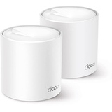 TP-Link Deco X60 Mesh WLAN Set (2 Pack), Wi-Fi 6 AX5400 Dual Band Router & Repeater, 2x Gigabit Ports für jede Einheit, empfohlen für Häuser mit 3-5 Schlafzimmern, Umfassender Jugendschutz, WPA3