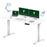 FLEXISPOT Höhenverstellbarer Schreibtisch 160x70cm-mit 2 starken Motoren-Stabiler Schreibtisch Höhenverstellbar Elektrisch-mit Memory-Funktion weiß