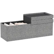 Homcom Sitzbank Dunkelgrau, Kunststoff, 110x38x38 cm, Esszimmer, Bänke, Sitzbänke