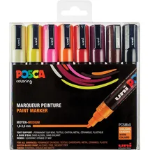 Posca PC-5M 8er Box, warme Farben