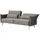 SalesFever 3-Sitzer Sofa mit Schlaffunktion 207x86x88 cm | Grau | 368510