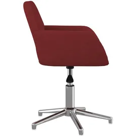 vidaXL Bürostuhl Drehbar Weinrot Stoff