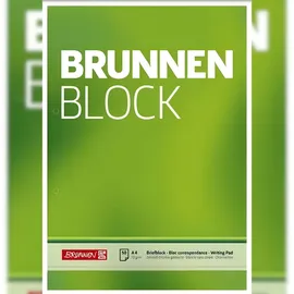 Brunnen Briefblock A4 blanko Weiß