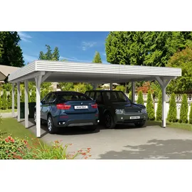 SKANHOLZ Spessart Doppelcarport 6,11 x 8,46 m weiss