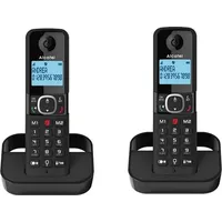 Alcatel F860 Duo EU DECT-Telefon Rufnummernanzeige Schwarz Telefon, Schwarz