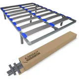 Dreaming Online - Kamakit Abnehmbarer Lattenrost mit verstärktem Rahmen von 40 x 30 mm, Stabilität und Festigkeit, einfache Montage, Stahlrohr 30 x 40 mm, Epoxidfarbe Grau, 160 x 200