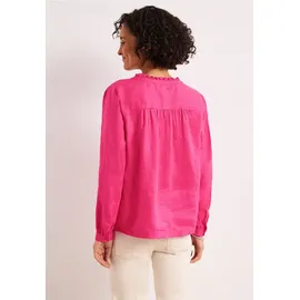 STREET ONE Tunika aus Leinen mit Rüschen - Pink