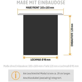 SSC-LUXon Bodeneinbaustrahler Edelstahl 4 W schwenkbar IP67 warmweiß Lieferumfang: 1 Stück silber