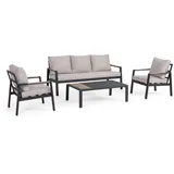 BIZZOTTO Elna 4er Gruppe aus Aluminium, Polyester anthrazit,