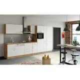 Held Küchenzeile Sorrento 360 cm weiß/wotan eiche nachbildung