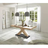 Mäusbacher Komfort 180 x 76 x 90 cm Asteiche/Schwarz
