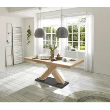 Mäusbacher Komfort 180 x 76 x 90 cm Asteiche/Schwarz