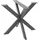ML-Design Tischgestell Spider 85x71x85 cm Anthrazit, Kreuzgestell Kreuz X-Design