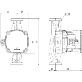 Grundfos Umwälzpumpe Alpha1 25-40/180