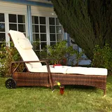 Sonnenliege Gartenliege Rattan Loungeliege Relaxliege Terrassenliege Polyrattan