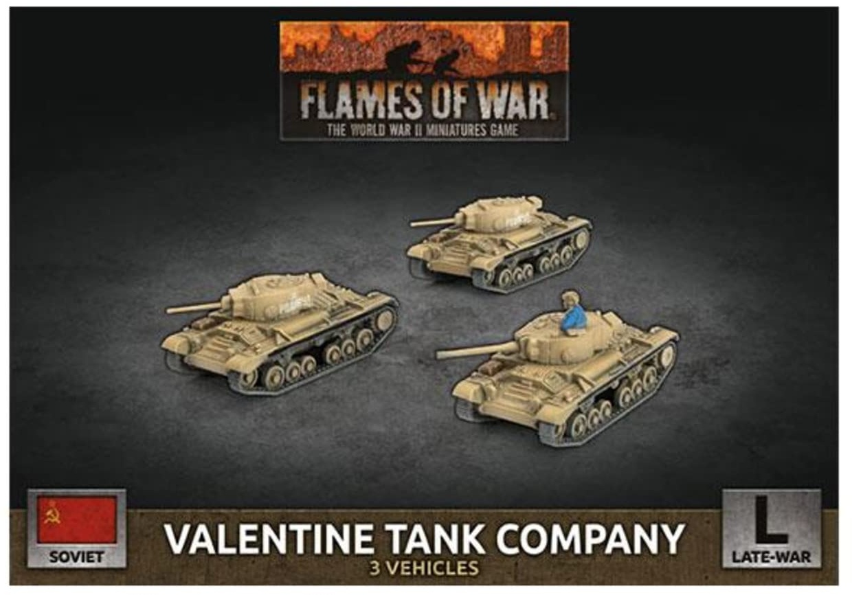 Flames of War FoW Soviet Valentine Tank Company SBX69
