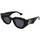 GUCCI Damenbrille, Schwarz/Schwarz/Grau, 62 - 62 (XL)