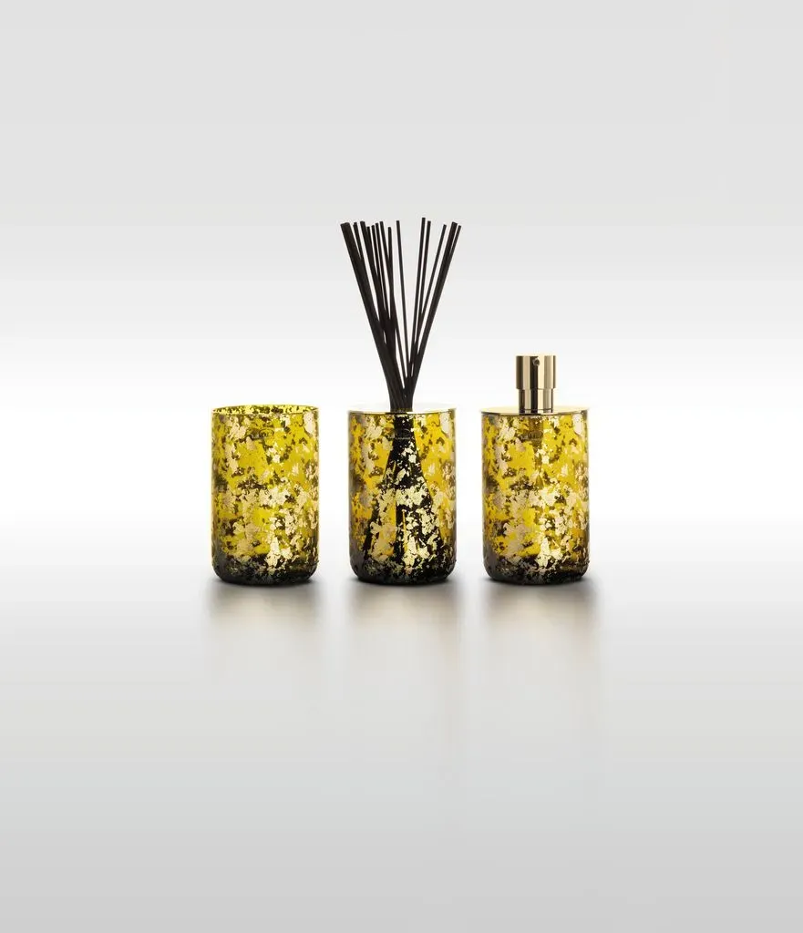 Glassdesign SENSO GALA SILBER Duftdiffusor - deep green