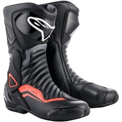 Alpinestars SMX-6 V2 Motorradstiefel schwarz / grau / fluo-rot 40