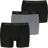 Puma Everyday Basic Boxershorts Black / Grey XL 3er Pack