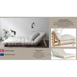 Karup Roots Schlafsofa, 140 cm, Kiefer massiv unbehandelt, von